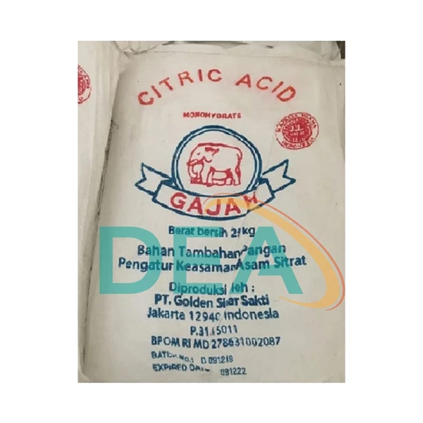 Citric Acid Gajah 25 Kg 